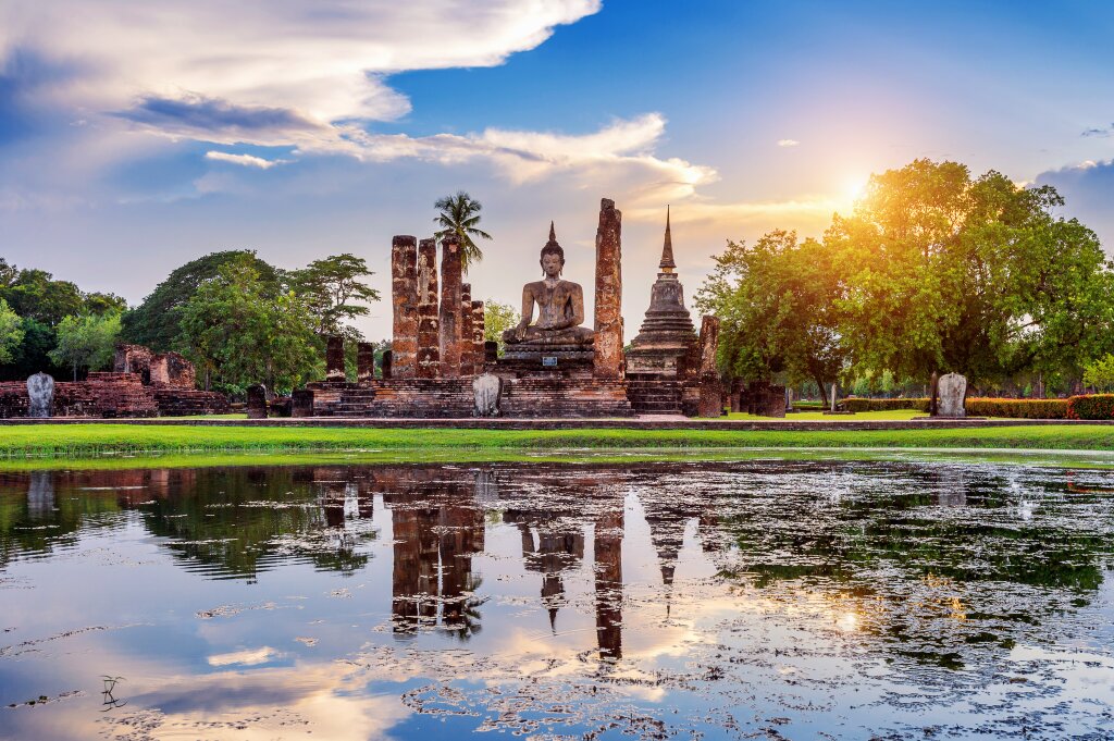 sukhothai historical park, Thailand.